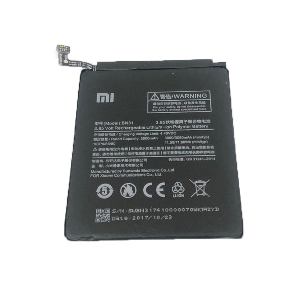 Pin Xiaomi Redmi note 5A/redmi note 5A Prime/BN31 Zin Máy - Bảo hành 3 tháng