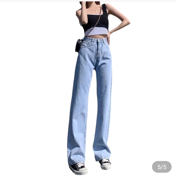 Quần bò jean nữ xuông ống rộng dáng vintage hót nhất 2022 jeanTH