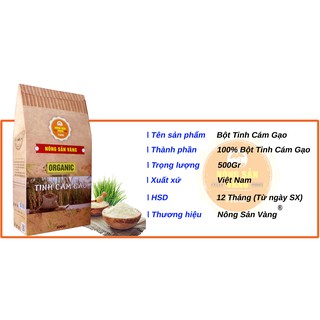 Bột Nông Sản Vàng Cám Gạo 500g