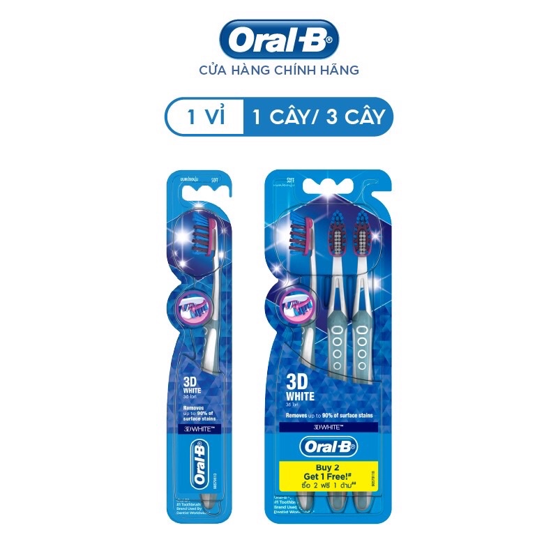 Bàn Chải Đánh Răng Oral-B 3D White Toothbrush