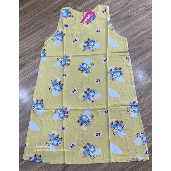 [SIZE 40-60KG] Đầm bầu mặc ở nhà vải lanh 2 da mềm mát ít nhăn bền thoải mái thoáng mát Fom A dáng suông dễ mặc