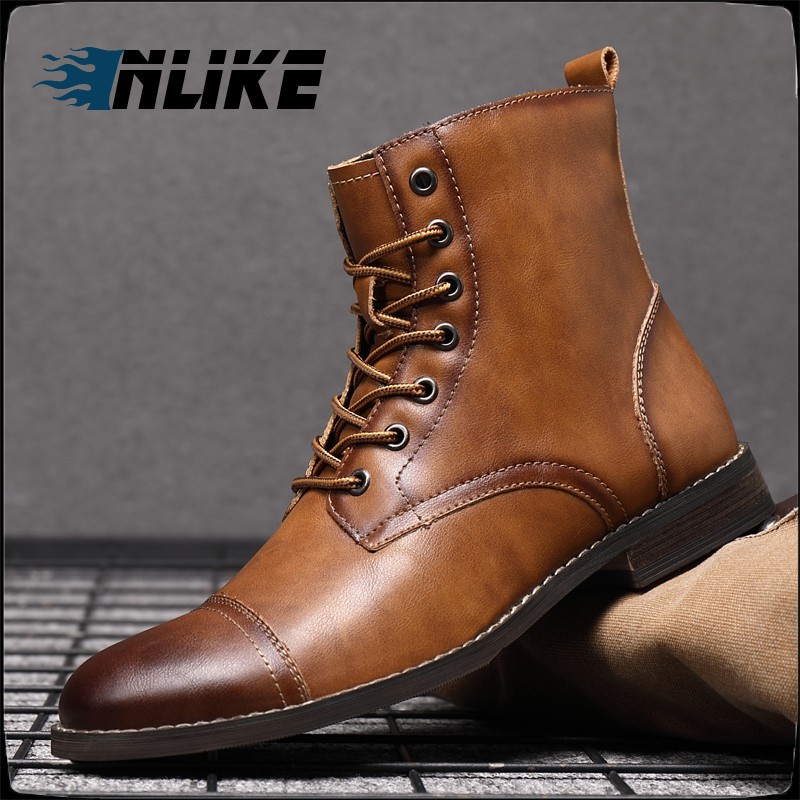 Giày boot cổ cao thoáng khí trẻ trung thời trang cho nam