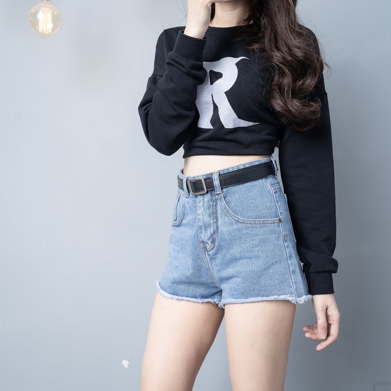 Quần Jean Cạp Cao Cao Túi Đồng Hồ Kiểu ULZZANG | BigBuy360 - bigbuy360.vn