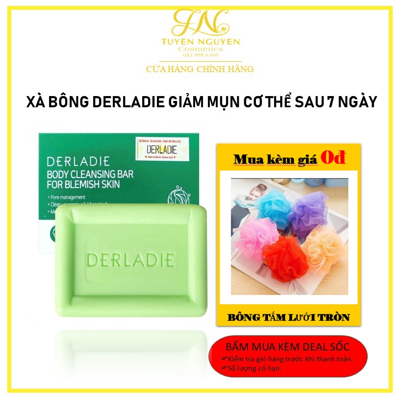 Xà Phòng Giảm Mụn Cơ Thể Sau 7 Ngày Derladie Body Cleansing Bar For Blemish Skin 50g