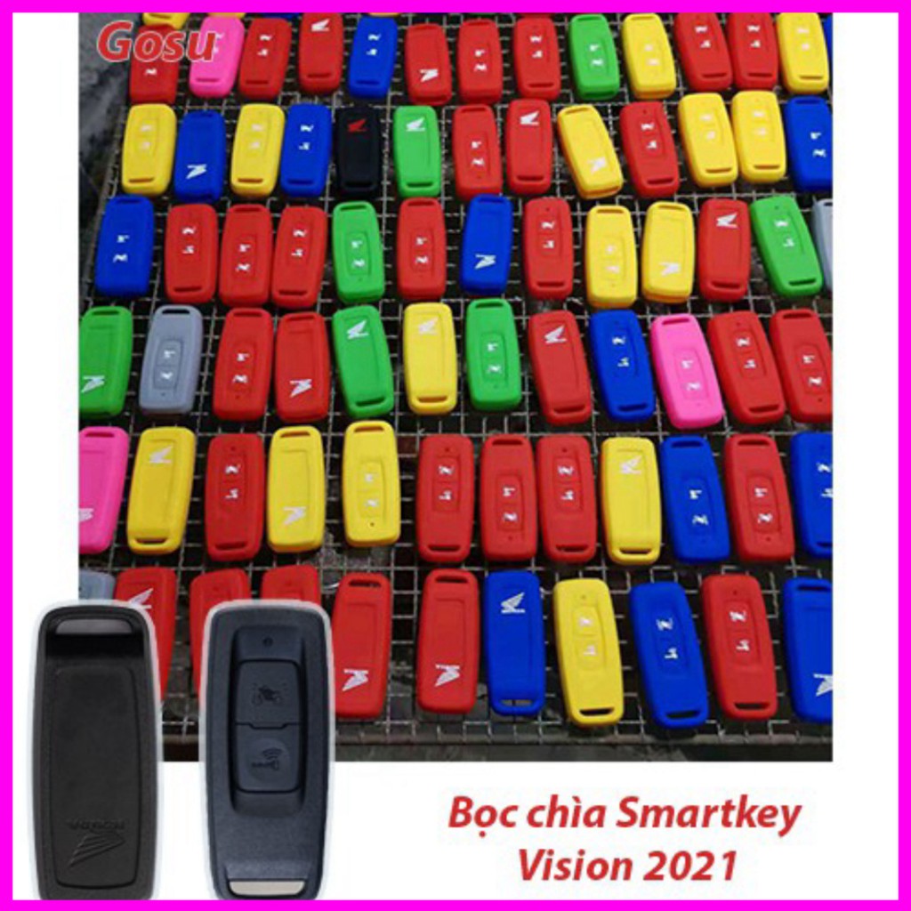 Bọc chìa khoá smartkey Vision 2021 - Cao su Silicon đủ màu, ôm khít