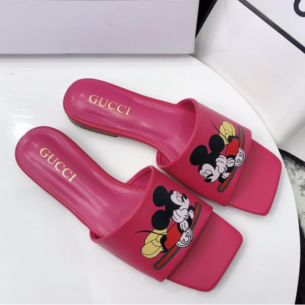 , 🔥 SALE <3 Sale Hot | Trợ Giá | Dép gucci mickey quai ngang fullbox . ! New * ' . 🔥 ' : " ₁ . )