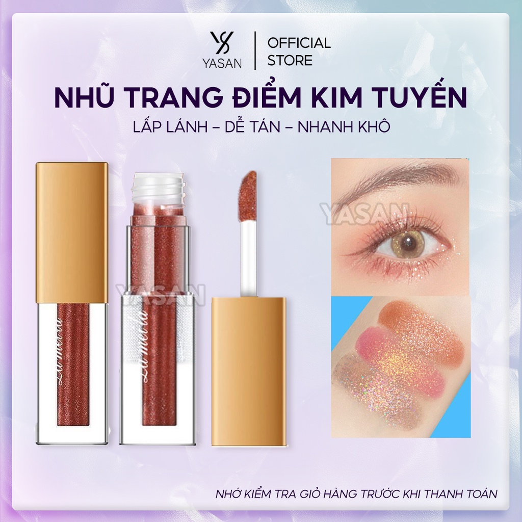 Nhũ mắt trang điểm kim tuyến Lameila Liquid Eye Shadow phấn nhũ lấp lánh hot trend cực xinh Yasan