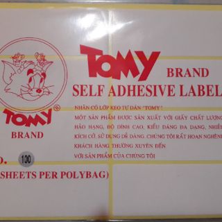 Combo 2 tập giấy decal tomy A5 cỡ 99-124