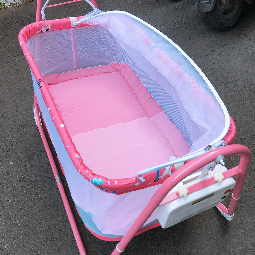 Nệm lót nôi điện 2 mặt phối màu Cho bé