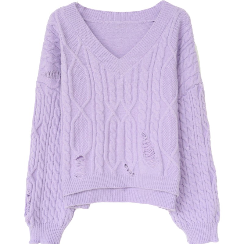 Áo Khoác Len Cổ Chữ V Dáng Rộng Eo Cao Phong Cách Hàn Quốc | BigBuy360 - bigbuy360.vn