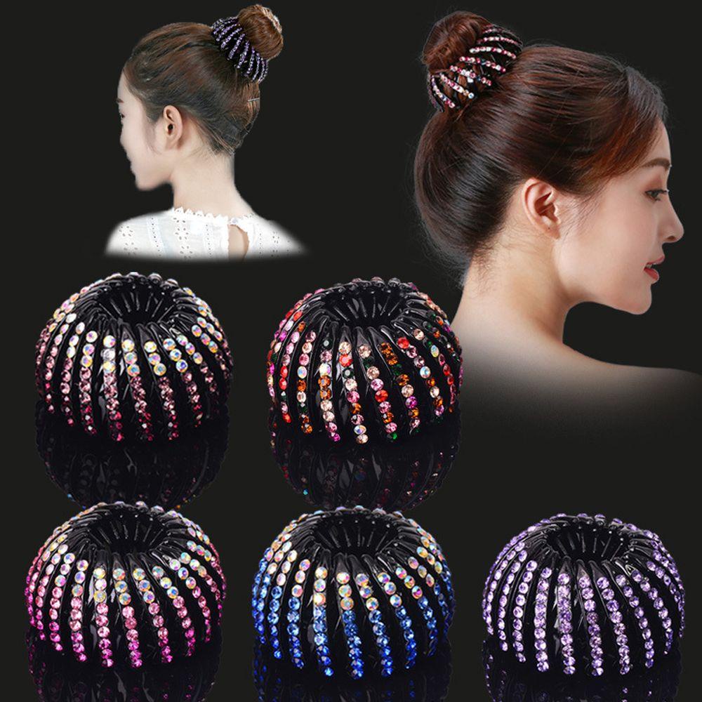 Dụng Cụ Kẹp Búi Tóc Đuôi Ngựa Hình Tổ Chim Bằng Acrylic Đơn Giản