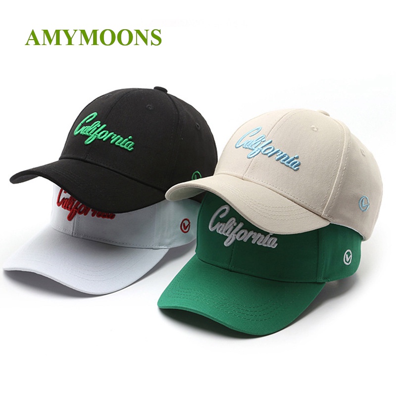 Nón Kết Chất Liệu Cotton Mềm Mại Thêu Chữ 3D Màu Xanh Lá Phong Cách Hiphop Hàn Quốc Có Thể Điều Chỉnh Cho Nam Nữ