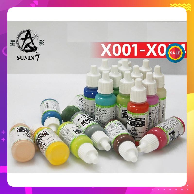 Sơn màu cơ bản gốc nước X001-X024 20ml Sunin 7 - Sơn Mô Hình