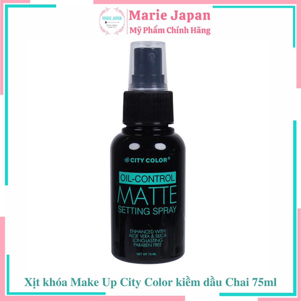 Xịt khóa make up City Color dành cho da dầu Oil Control Chai 75ml