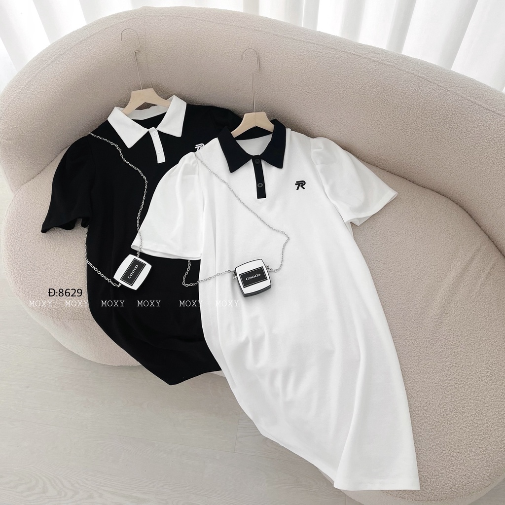 SP008629 - Đầm thun polo phối túi
