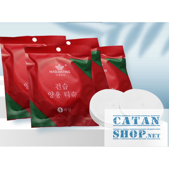 Khăn Nén Du Lịch CAO CẤP cotton dùng 1 lần , Khăn Đa Năng Tự Nhiên Thấm Nước Tốt GD579-KtamN-Do