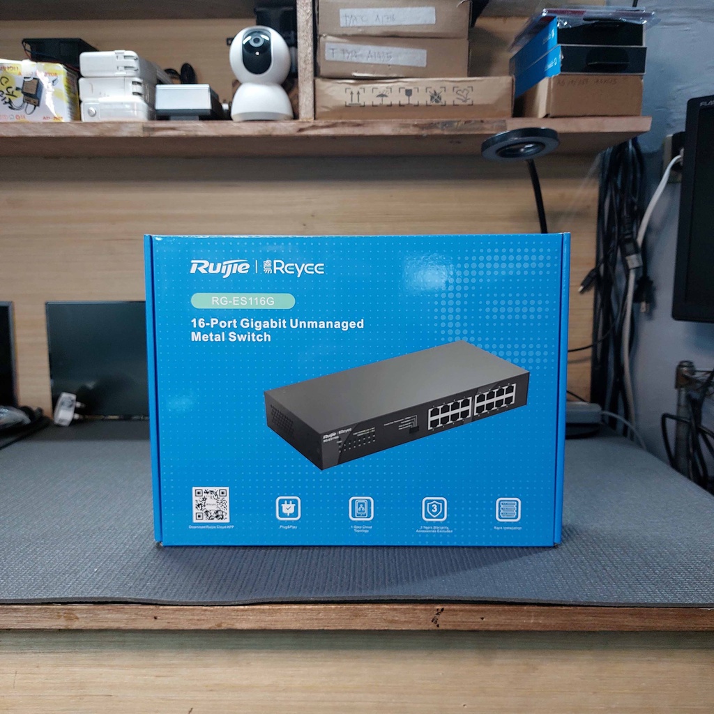 Bộ chia mạng 16 cổng giga 1000 Ruijie RG-ES116G
