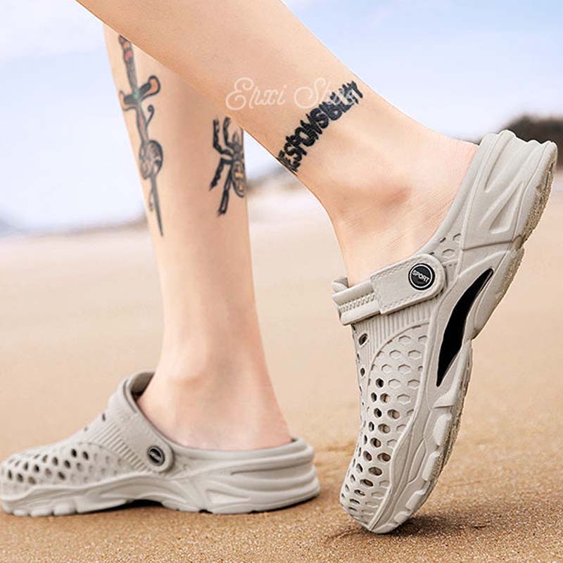 Oeggeo shop Giày Đục Lỗ Chống Thấm Nước Mặc Thường Ngày Cho Nam