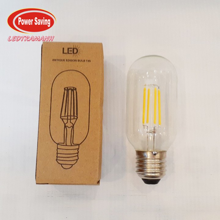 Bóng đèn led edison T45 4w giả dây tóc