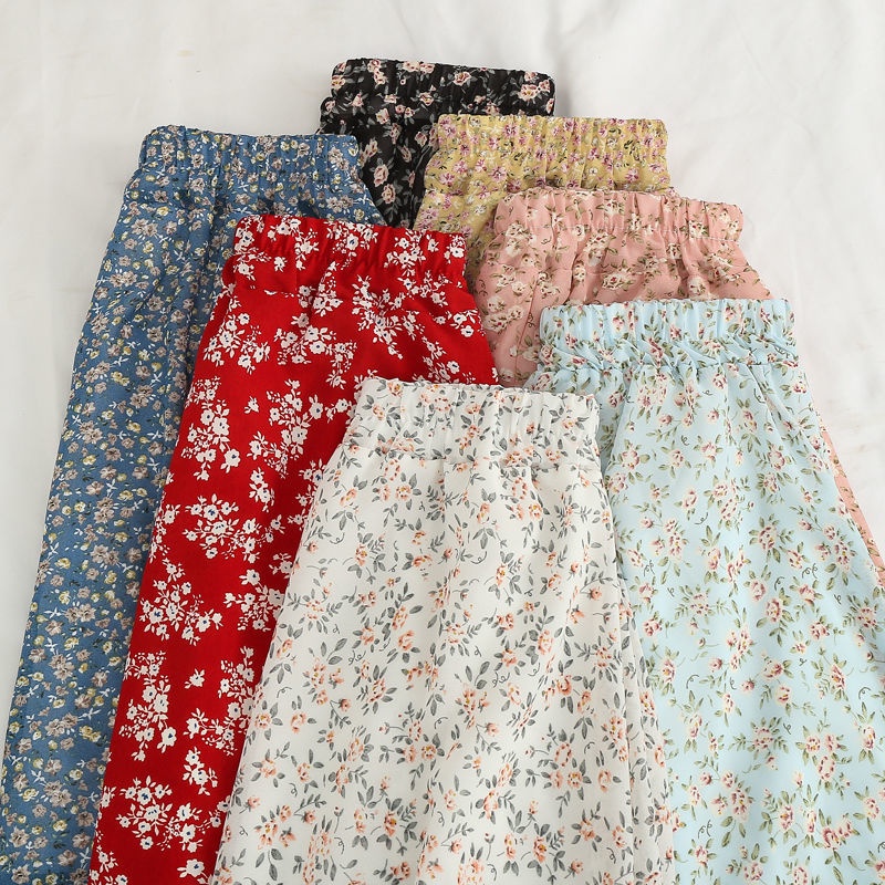 Chân Váy Voan Dài Lưng Cao Dáng Chữ a In Họa Tiết Hoa Xinh Xắn Thời Trang Mùa Hè Cho Nữ