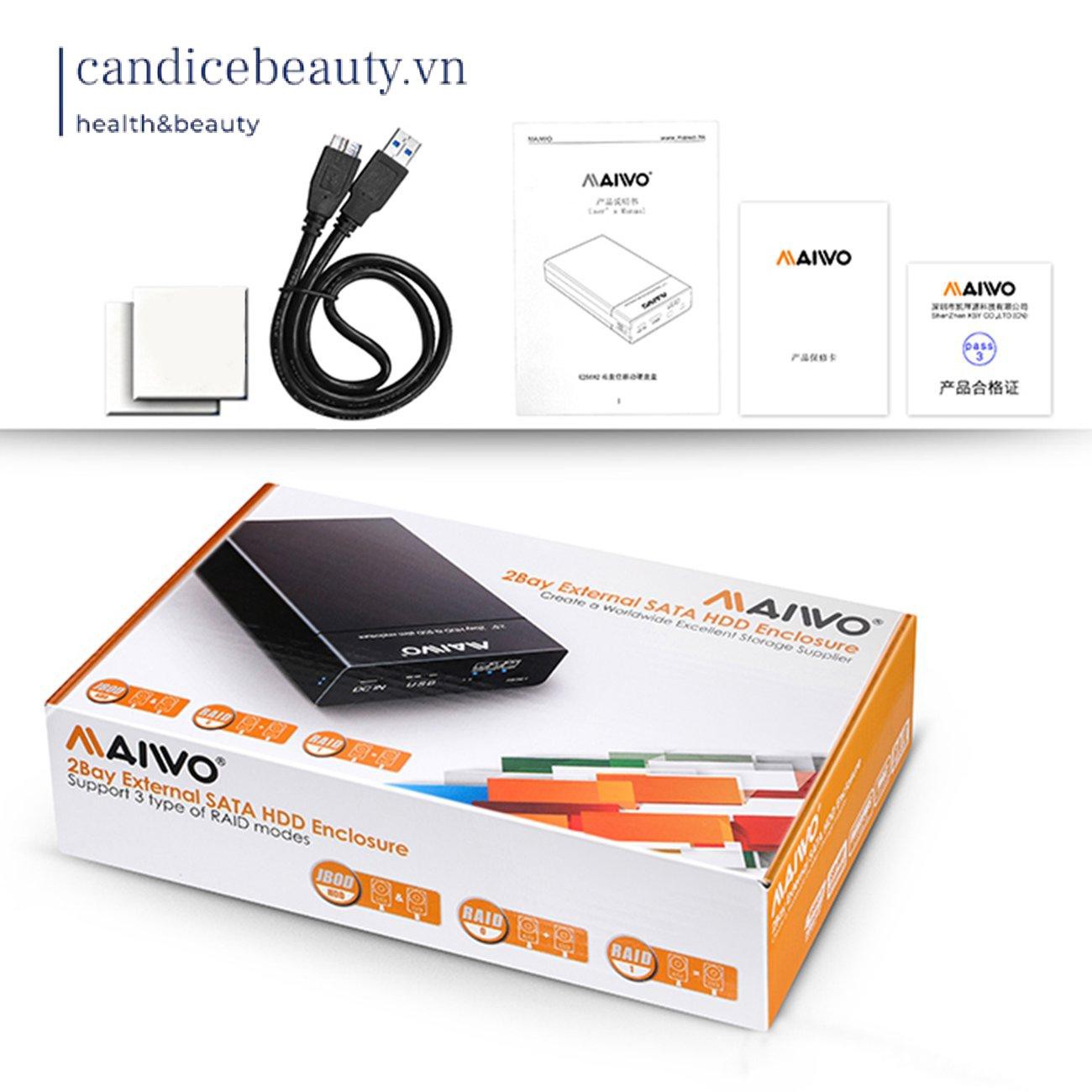 Ổ Cứng Ngoài Candicebeauty K25682 Dual Bay Hdd Ssd Usb3.0