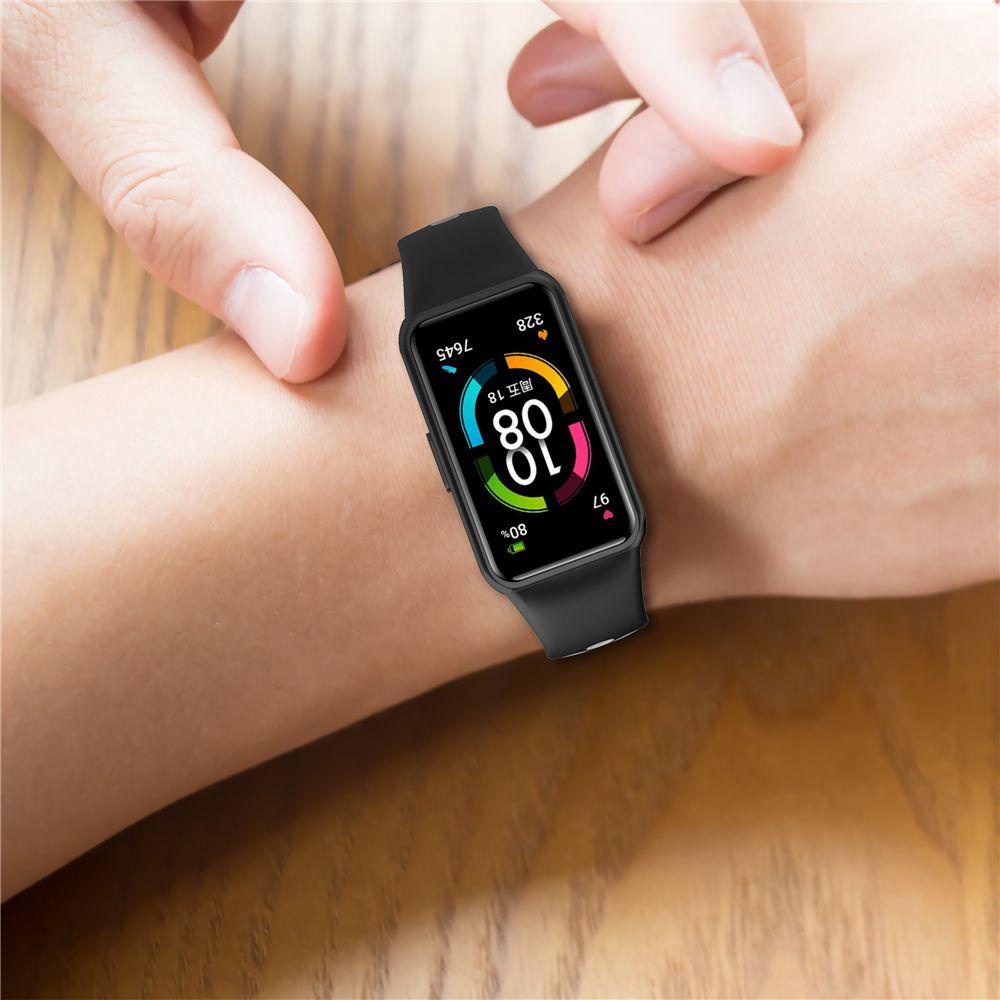 BTLIMER Dây Đeo Thay Thế Chất Liệu Silicon Màu Trơn Cho Huawei Band 6 Honor Band 6