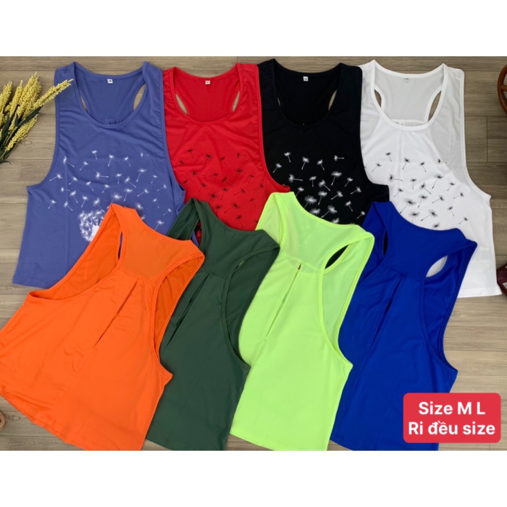 Áo tank top bồ công anh xinh mát (đồ tập gym-yoga nữ)