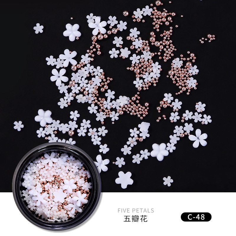 Phụ Kiện Trang Trí Móng Tay Nghệ Thuật Ba Chiều Hình Hoa Nhỏ Bằng Nhựa resin Phong Cách Nhật Bản ins