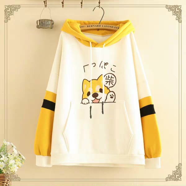 Áo Khoác, Áo Hoodie nỉ bông Cún Corgi có nón phía sau cực xinh xắn đáng yêu - Hany Shop | BigBuy360 - bigbuy360.vn