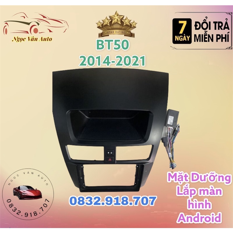 Mặt dưỡng Mazda BT50 2014 - 2021, 9 INCH kèm canbus và jack zin
