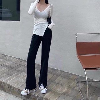  ÁO TAY DÀI CỔ TIM VẠT XẺ