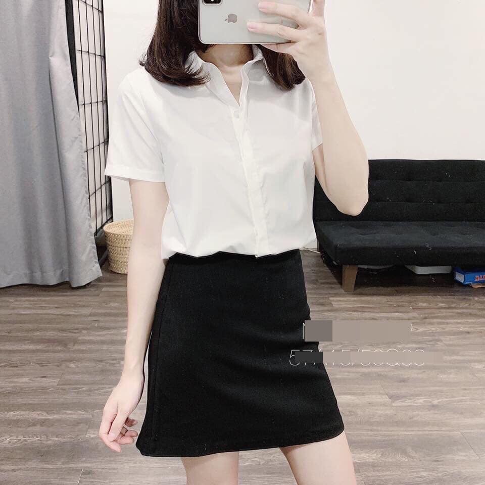 áo sơ mi trắng cộc tay vnxk | BigBuy360 - bigbuy360.vn
