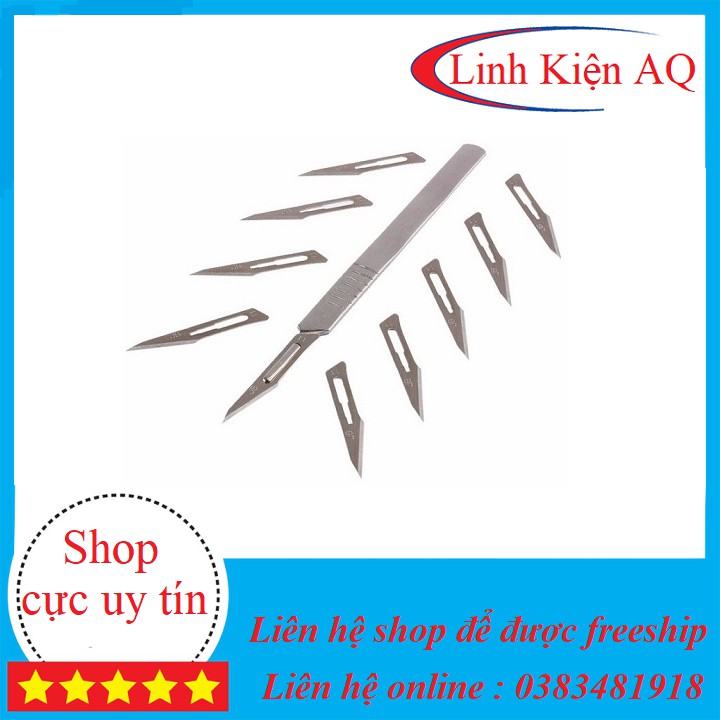 Cán dao mổ số 3 kèm 10 lưỡi dao mổ số 11