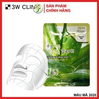 [CHÍNH HÃNG 2020] Combo 10 mặt nạ lô hội 3W CLINIC FRESH ALOE MASK SHEET - mẫu mới nhất 2020