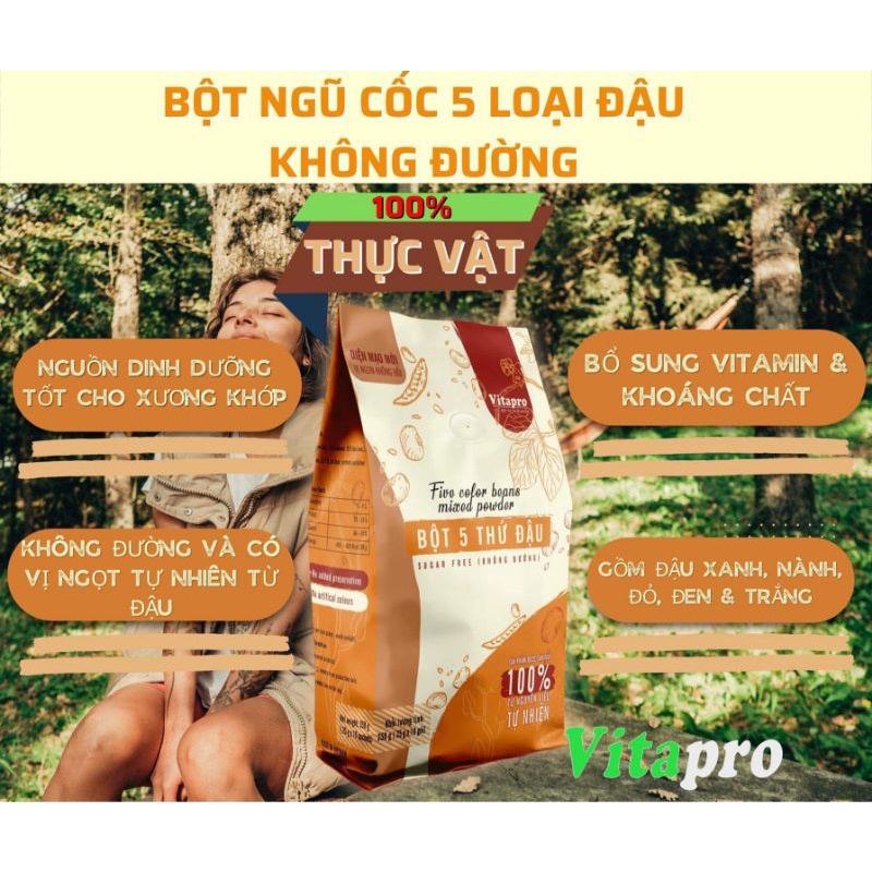 BỘT 5 THỨ ĐẬU KHÔNG ĐƯỜNG VITAPRO
