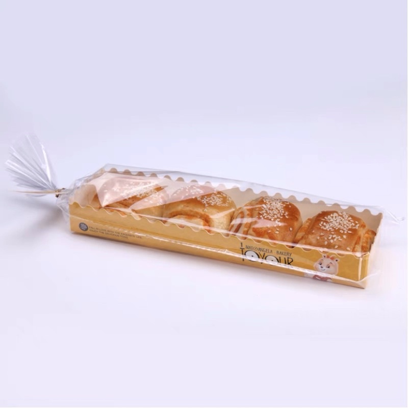 Túi đựng bánh mì, bánh cookie kèm túi đựng và dây buộc set 10 chiếc