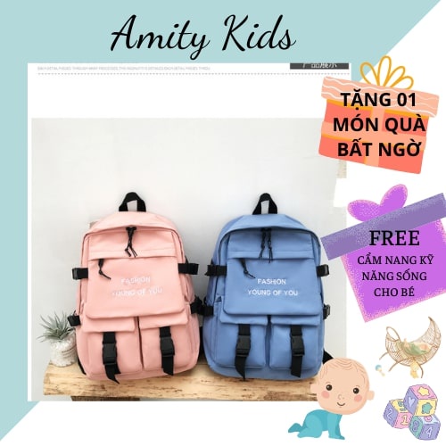 Cặp Đi Học Nam Nữ Cấp 1 2 3 Cặp Sách Học Sinh Ulzzang Phong Cách Hàn Quốc Cá Tính Giá Rẻ Amity Kids