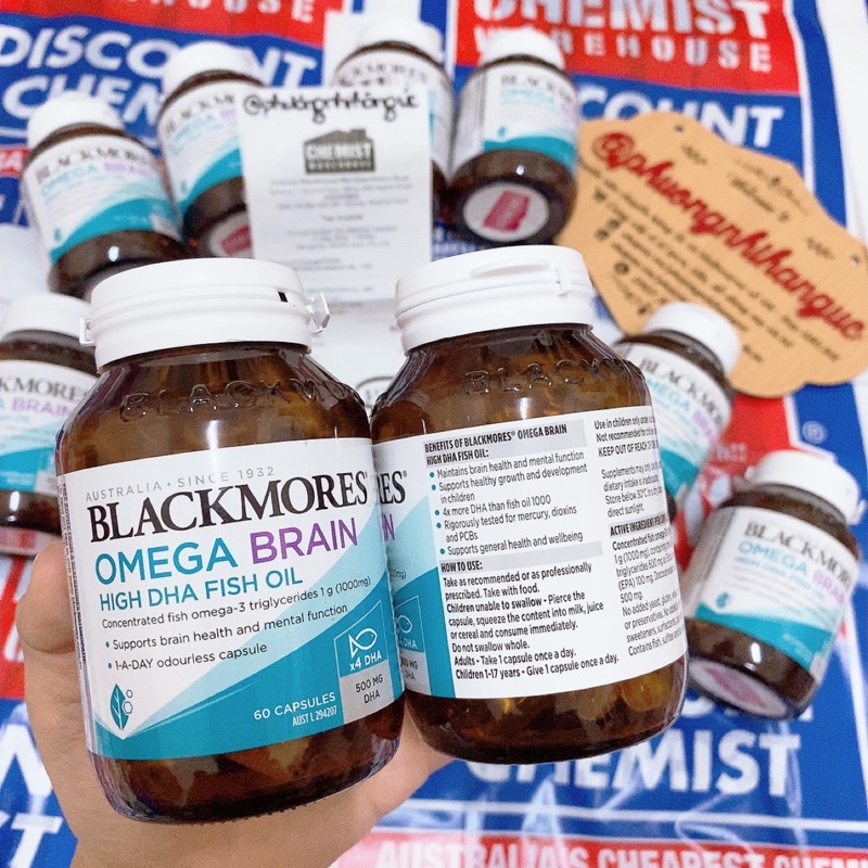 Viên uống Bổ não Blackmores Omega Brain Health 60 viên cho bé từ 1 tuổi trở lên