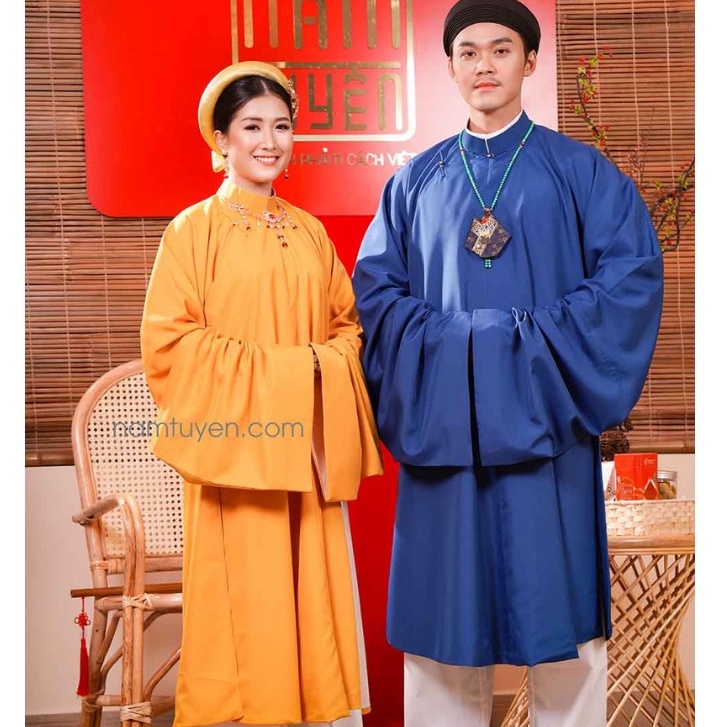 Áo tấc nam , áo ngũ thân tay thụng 2 lớp lụa tây thi cao cấp-Việt Phục Thời Nguyễn