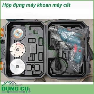Hộp đựng máy khoan điện, máy cắt, máy mài đa năng có khóa màu cam