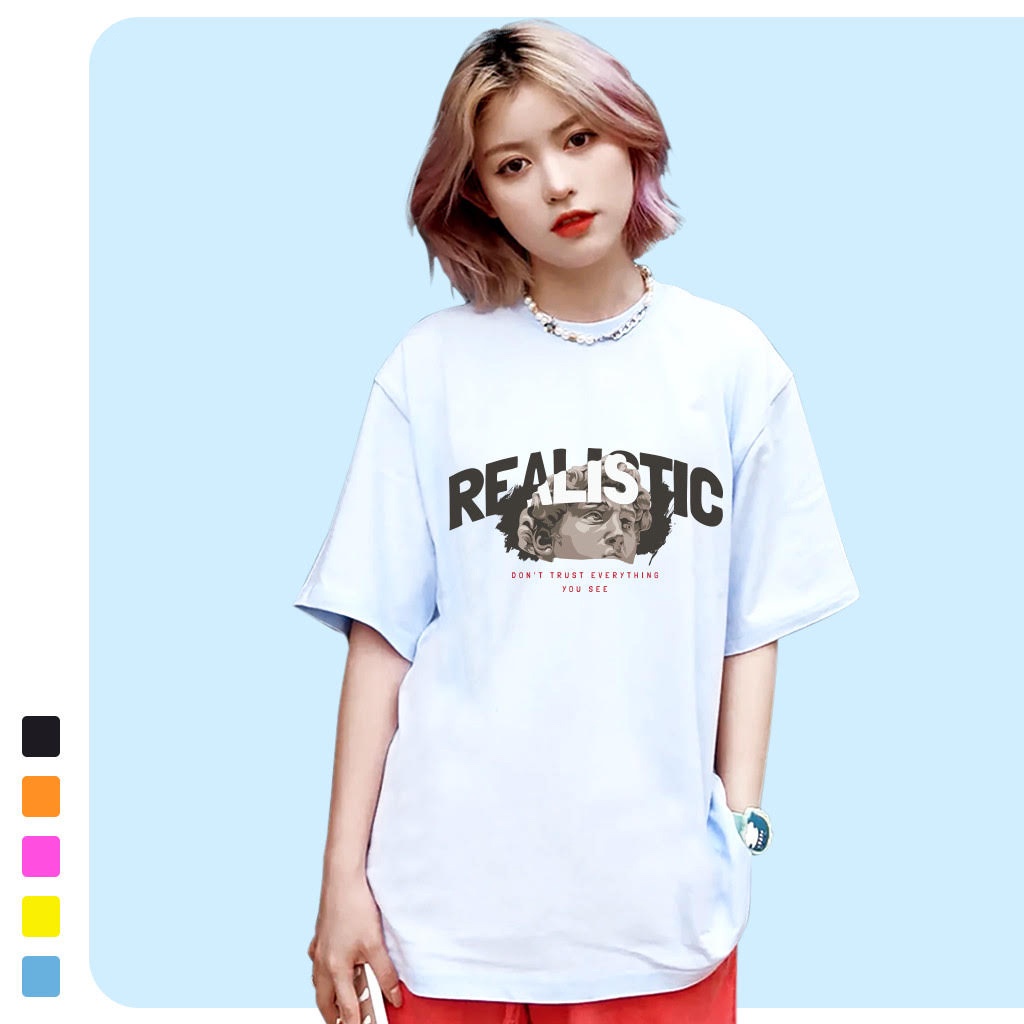 Áo thun nam nữ RELISTIC oversize  phong cách cotton (V197