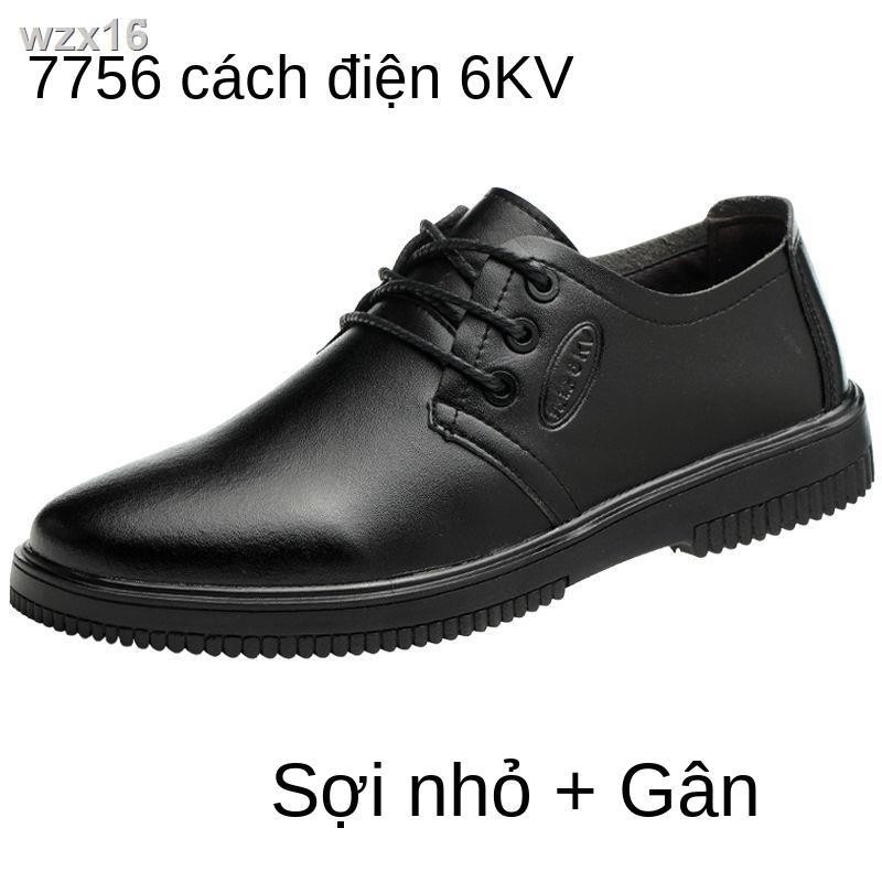 Giày bảo hộ lao động nam thợ điện chuyên dụng cách 6KV cao áp bốn mùa đáy gân bò chống trơn trượt da mài mòn