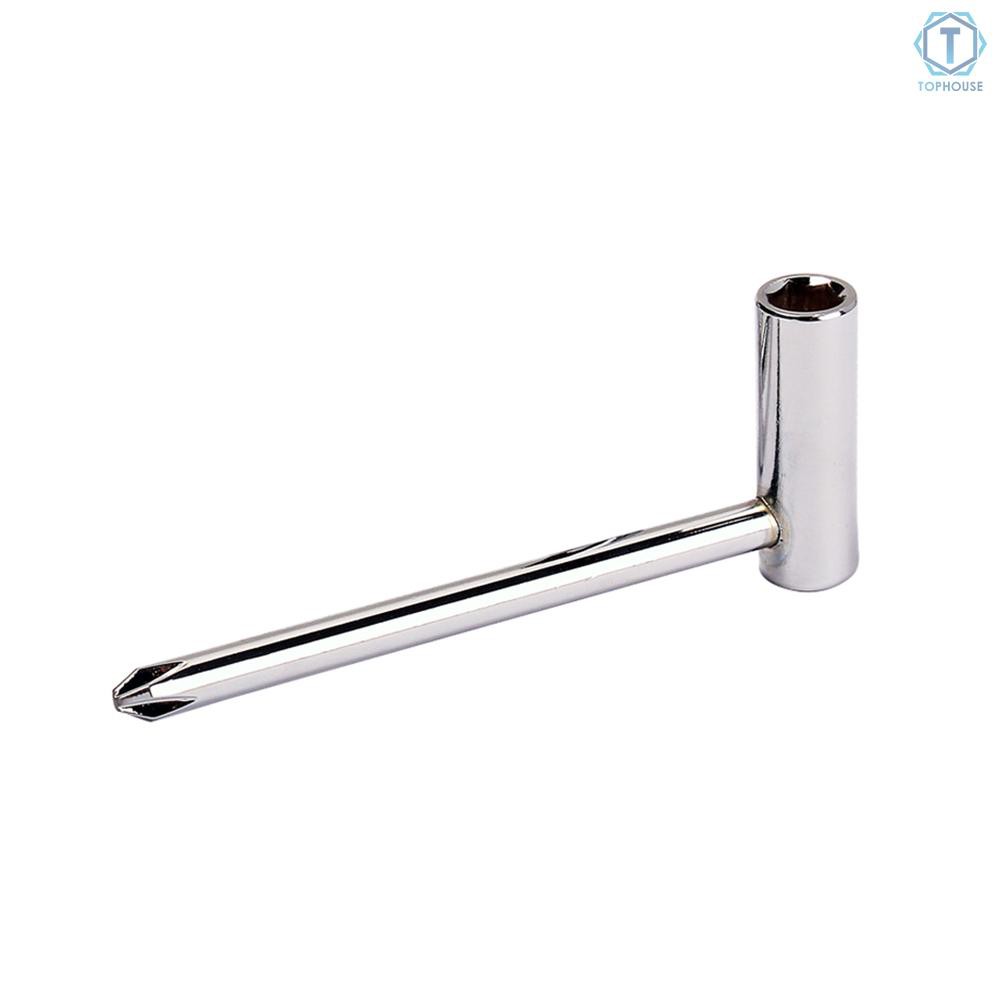 ∮ Guitar Truss Rod Wrench with 7mm Nut Driver 1/4" 6.35mm Cross Screwdriver for Taylor Guitar Steel