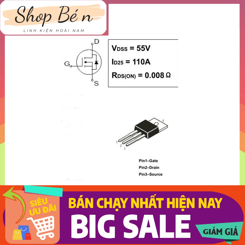 IRF3205 TO220 MOSFET N-CH 110A 55V | BigBuy360 - bigbuy360.vn