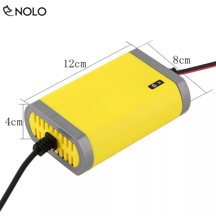 Bộ Sạc Ắc Quy Tự Động 12V Có Đèn Báo Sạc Dành Cho Bình Dung Lượng Dưới 20AH Có  Mạch Bảo Vệ An Toàn Tặng Kèm Móc Xe