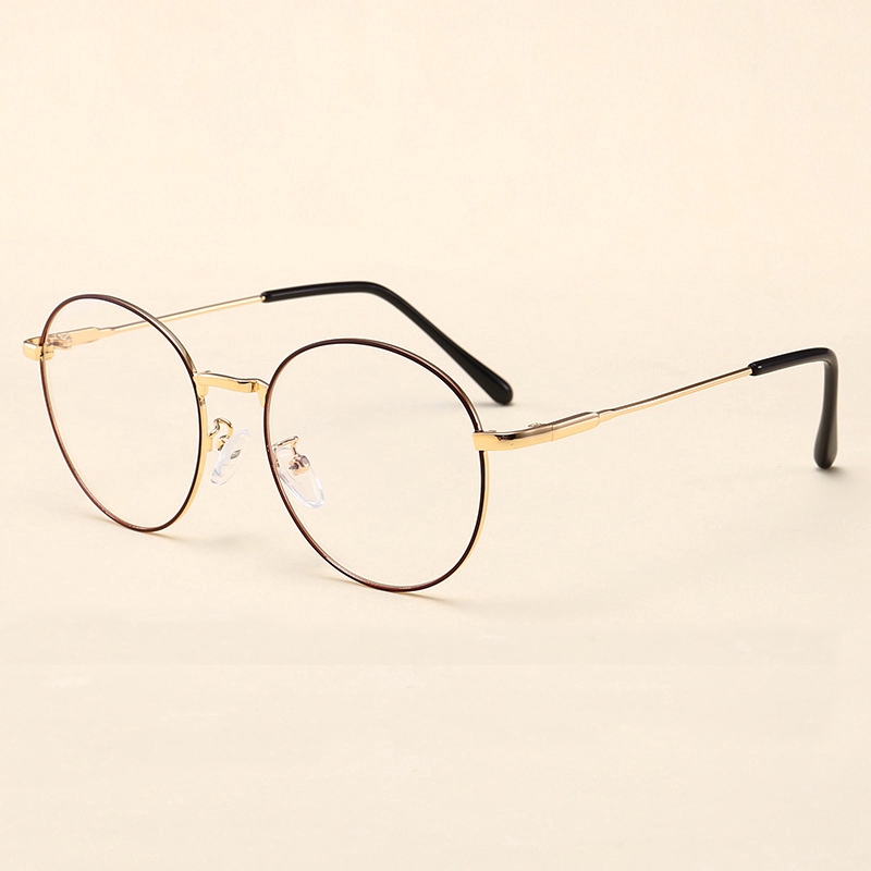 Kính mát gọng kim loại tròn kiểu dáng retro thời trang cho nam / nữ