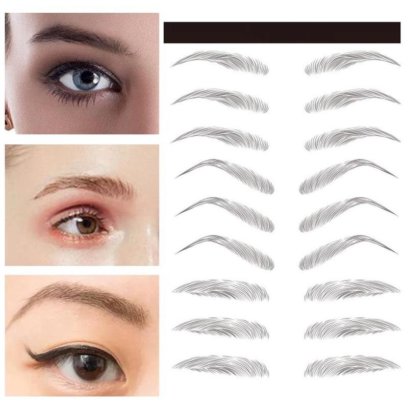 [Hàng mới về] Miếng dán lông mày với thiết kế sợi lông 4D kháng nước lâu trôi dùng một lần tiện dụng