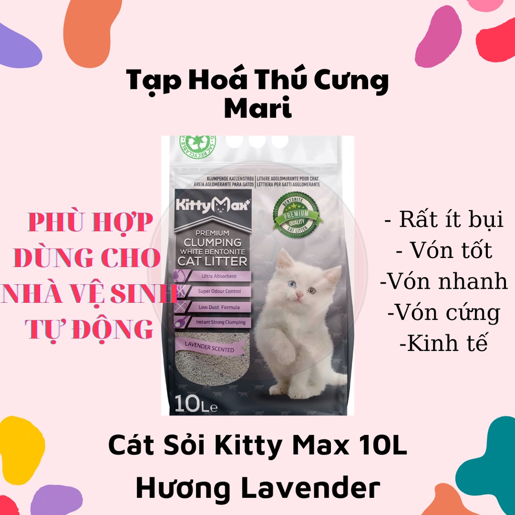 Cát vệ sinh mèo KITTY MAX 10L - Vón tốt rất ít bụi, phù hợp kinh tế - Taphoamari