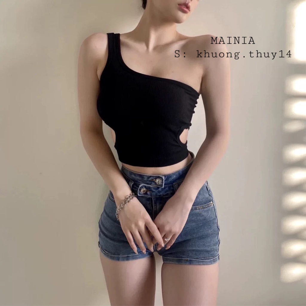 Áo Bra Cotton Màu Trơn Khoét Eo Siêu Xinh Áo Croptop Thời Trang Phong Cách Hàn Quốc Mainia Shop