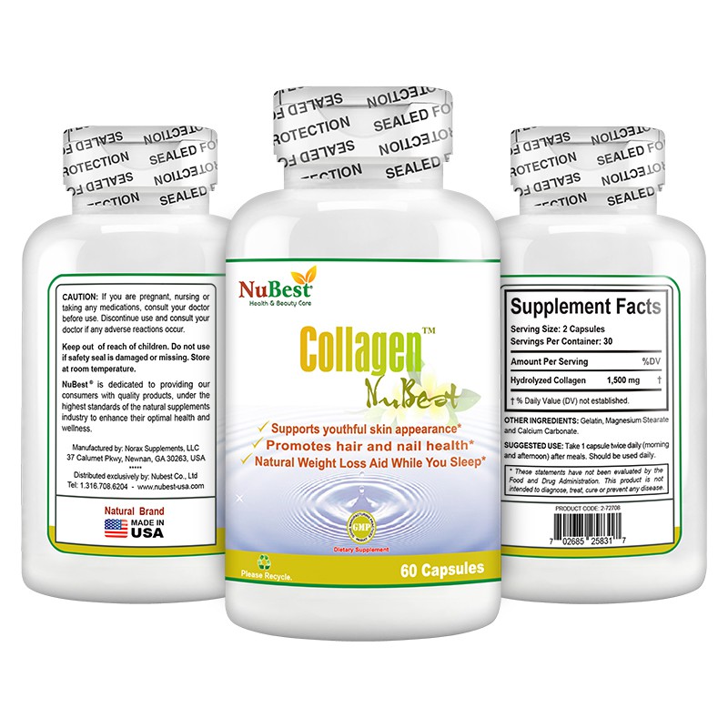 Thực Phẩm Bảo Vệ Sức Khoẻ Hỗ Trợ Chống Lão Hoá, Làm Đẹp Da Của Mỹ Collagen NuBest Hộp 60 Viên | BigBuy360 - bigbuy360.vn
